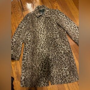 J.Crew leopard print coat size 10. Excellent condition, worn once